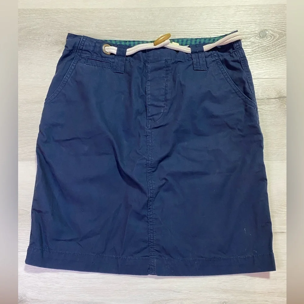 Daughters of the Liberation Anthropologie Navy Skirt With Rope Accent, Size 4
